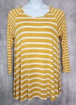 Matilda Jane Brilliant Daydream Yellow Striped Tunic Top Womens Size Large - $320.61 MXN
