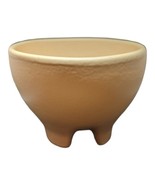 Vintage TIC Stamped Orange Cream Color Three Footed Bowl Pottery Ceramic... - $148.21 MXN