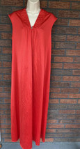 Red Vintage 2 Piece Nightgown Robe Set Small JC Penney Nylon USA Made Peignoir - £49.24 GBP
