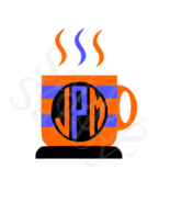 Cup Letter JPM 1-Digital ClipArt-Monogram-Art Clip-Notebook-Scrapbook-Gi... - $37.17 MXN