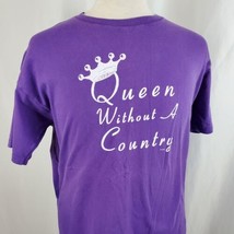 Vintage Queen Without a Country Graphic T-Shirt XXL Purple Cotton, Crew Neck - £13.91 GBP