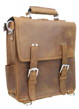 Vagarant Traveler Hiker-14 in. Tall Leather Backpack Tote Bag L04.Vintage Brown - £342.92 GBP