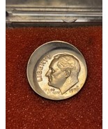 Damaged Dime 1990 P error squished Philadelphia struck off center broads... - $53.20