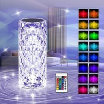 Table Lamp,6 Way dimmable Table lamp with 16 RGB Color,Remote Control,Rechargeab - £19.37 GBP