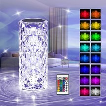 Table Lamp,6 Way dimmable Table lamp with 16 RGB Color,Remote Control,Rechargeab - £18.07 GBP