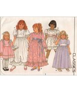 Child&#39;s Flower Girl Christmas Party Easter Over Skirt Dress Sew Pattern S3 - £10.17 GBP
