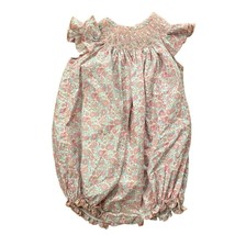 True Pink Floral Smocked Bubble Dress Girls Size 4T Cotton - $23.00