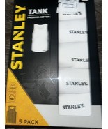 Stanley ~ Men&#39;s 5-Pack Tanks Tops Undershirts Cotton Blend White Breatha... - $44.36 CAD