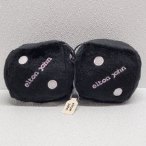 Elton John Fuzzy Dice Black &amp; White - New With Tag 4&quot; Hard To Find!  - £63.03 GBP