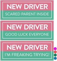 3 Pack Large Reflective New Driver Car Magnet Please Be Patient Magnet P... - £18.56 GBP