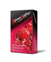 KamaSutra Strawberry Pleasure Flavoured Condoms - 10 Count (Pack of 1) - £8.05 GBP
