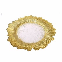 Classic Touch Decor Set of 4 Gold 13&quot; Flower Shaped Chargers New - $79.99