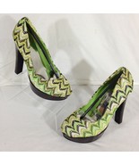 Shoes of Soul Women&#39;s Green Fabric Stiletto Pumps/Shoes Size 6 - $17.76 CAD