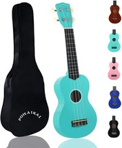 Beginner&#39;S Soprano Ukulele, Guitar, 21-Inch Ukulele For Adults, Wood Ukulele, - £41.54 GBP