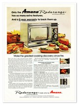 Amana Radarange Microwave Oven Retro Kitchen Vintage 1972 Full-Page Maga... - $9.70