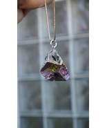 Bismuth pendant with silverplated bail, bismuth crystal, bismuth jewelry - €17,83 EUR