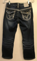 Hydraulic Gramercy Capri Crop Stretch Jeans Sz. 2 Dark Wash Low Rise 21&quot; Inseam - £16.95 GBP