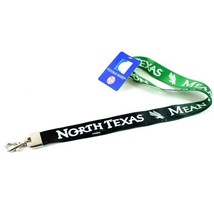 North Texas M EAN Green Unt Lanyard Keychain Omber 2-SIDED Style W/ Clip Licensed - £3.91 GBP