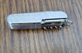 Swiss Style Silver Chrome Multi Function Pocket Knife - £4.49 GBP