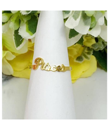 Pisces Zodiac Scripted Stacking Layering Ring - £11.73 GBP