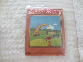 1980 Sunset Designs Quilted Spring Scene Embroidery Sealed Kit #2862 - 16&quot; X 16&quot; - £4.79 GBP