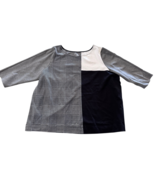 Lane Bryant Blouse Womens Plus Size 26/28 Houndstooth 3/4 Sleeve Top 4X NWT - $34.64