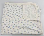 Little Me Cars Baby Blanket Swaddle thin Cotton Blue White Soft Receivin... - $39.59
