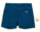 Saucony Women&#39;s XL Teal Blue Fortify 3&quot; Hot Short Stay Put Tight Shorts - £35.60 GBP