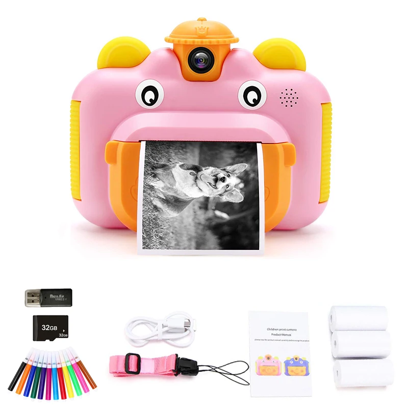 Children&#39;s Instant Print Camera Toys with Thermal Printer Kids Digital P... - £11.89 GBP+