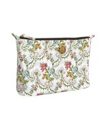 NEW Large Floral Cosmetic Bag with Zipper, Shabby Chic Makeup Travel Bag - $669.60 MXN