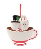 Personalized Christmas Family Ornament Family of 2 Marshmallows in Hot C... - $12.19