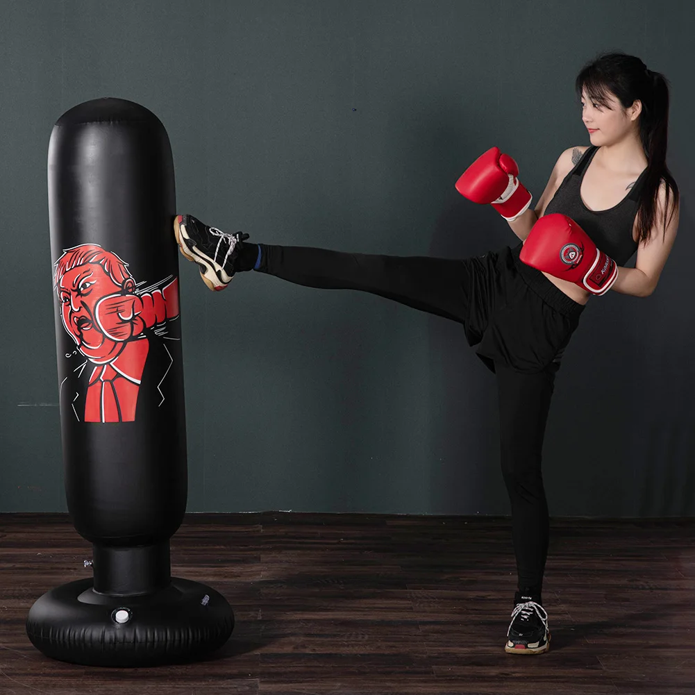 Sporting 160cm Boxing Punching Bag Inflatable Free-Stand Tumbler Muay Thai Train - £35.09 GBP