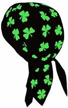 Irish Skull Cap St. Patrick&#39;s Day Shamrock Clover Doo Rag Bandana Du Wrap (Green - £10.44 GBP