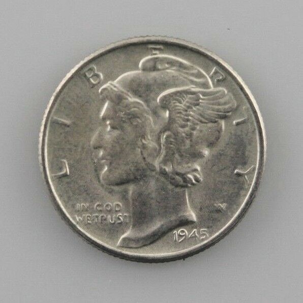 1945 Silver Mercury Dime 10C (Gem BU Condition) Brilliant Full Mint Luster! - £13.00 GBP
