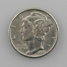 1945 Silver Mercury Dime 10C (Gem BU Condition) Brilliant Full Mint Luster! - $16.63