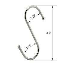 S Shaped hook 1.25" x 3.5" Size Medium Set of 15 (Medium)