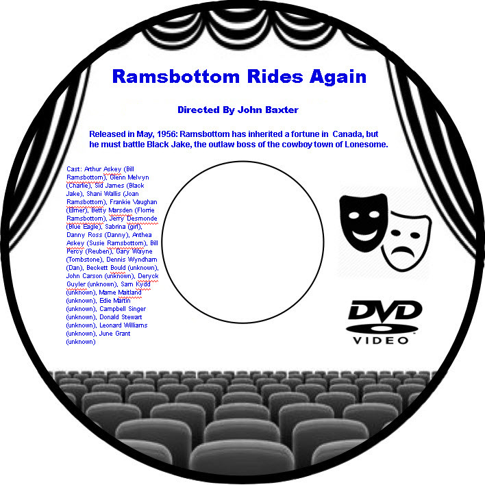 Ramsbottom Rides Again 1956 Film DVD John Baxter Arthur Askey Glenn Melvyn Sid