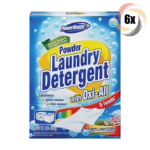 6x Boxes Powerhouse Powder Laundry Detergent Oxi-All | 16oz | 9 Loads Per Box! - £20.22 GBP