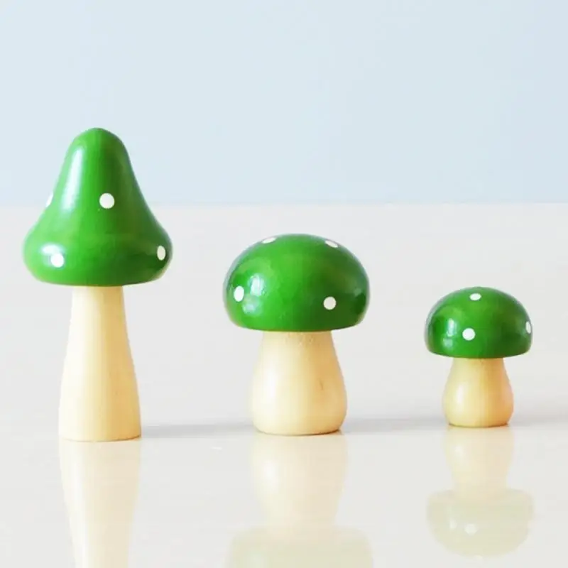 Play Multi-colored Pine Mushrooms Miniatures For Fairy Garden DIY Bottle Landsca - £23.18 GBP