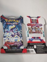 LOT OF 2! POKEMON SCARLET AND VIOLET SLEEVED BOOSTER PACKS FACTORY SEALED - £7.83 GBP