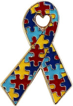 Autism Awareness Lapel Pin (Ribbon) - £2.81 GBP
