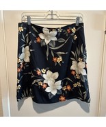 La Cabana Womens Size 12 Black Hawaiian Aloha Tropical Print Skort Short... - $19.79