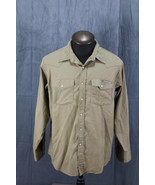 Vintage Western Shirt - Roughrider Work Pro Tan Shirt - Men&#39;s Large - $52.97 CAD