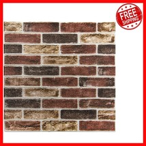 Waterproof Red Brown 3D Faux Brick Wall Panels - Easy Peel and Stick App... - $1,651.82 MXN