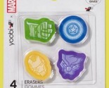 4-Pack Marvel Avenger Erasers ~ Hulk ~ Iron Man ~Captain America ~ Black... - $14.03