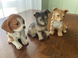 Vintage Homco Lot of 3 Assorted Dog Puppy Figurines Figures #8828 Origin... - $373.67 MXN