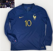 Mbappe France Nike Soccer Jersey 2022-23 WC XL Home FFF Long Sleeve Kit NWOT - $146.88