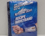Keystone Light Beer Blue Recipe Wristband Summer Grilling Novelty NEW  - £15.61 GBP