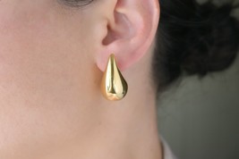 Chunky Drop Earrings, Waterproof Hollow Tear Drop Earrings, Bold Pear Earrings - £13.28 GBP