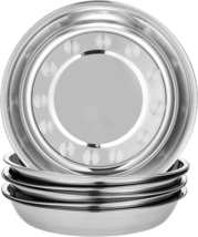 6-Piece 18/10 Stainless Steel round Plates,Dinner Plate Dish,9-Inch - £22.98 GBP